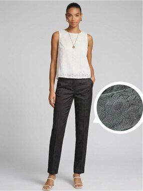 2/$29 Zac & Rachel slim dress pants size 10 jacquard pattern suit pants